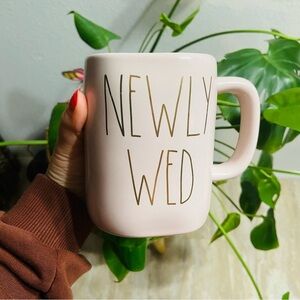 Rae Dunn NEWLY WED Mug Cup Blush Pink Brand New.